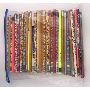 Large Lot‎ Of Pencils Hearts Fruit Grapes Apples Paper mate